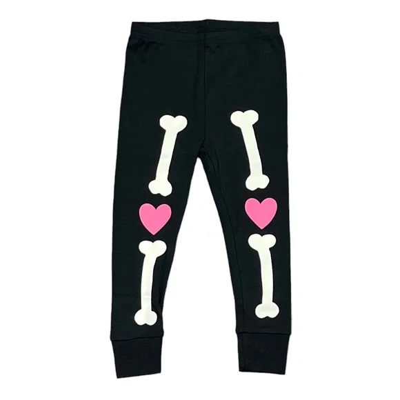 Carters Halloween Baby Infant Girls‎ Skeleton Pajama Set Size 12-24 Months Black - Picture 5 of 12